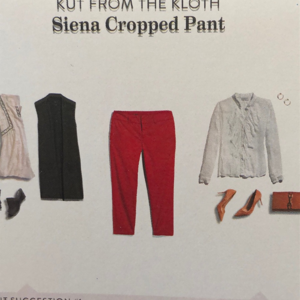Kut From the Kloth Siena Cropped Pant RED
